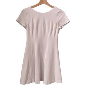 Banana Republic White Round neck Mini Dress in Size 2P